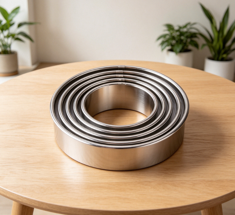 Gradient Round Stainless Steel Donut Cookie Molds